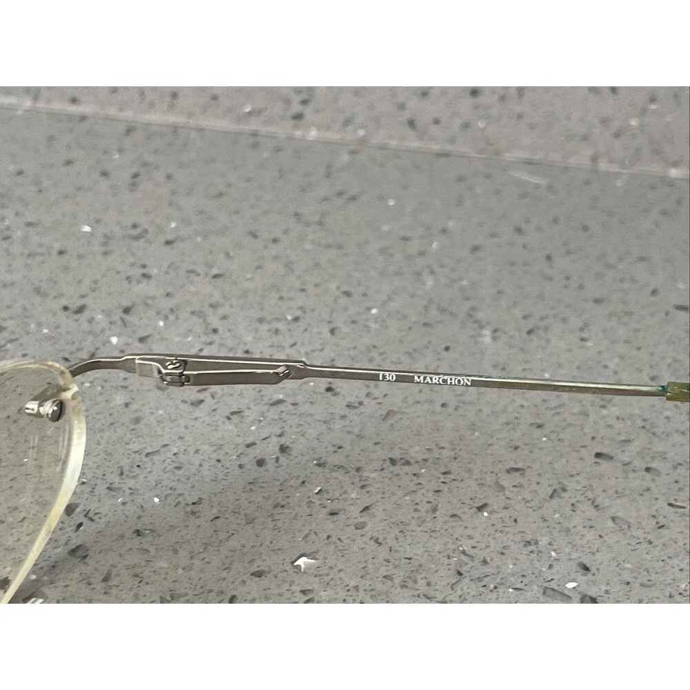 Marchon Eyeglasses Frames ONLY Tres Jolie 42 Shiny Palladium Rimless 50-18-130